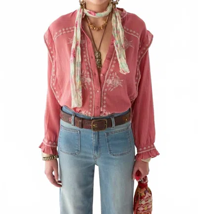 Maison Hotel Philippa Blouse In Daisy Fragola In Pink