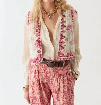 Maison Hotel Ramona Vest In Candy Roses In Multi