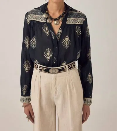 Maison Hotel Rani Shirt In Black Henna In Multi