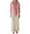 Maison Hotel Rusty Blouse In Pink Floyd In Animal Print
