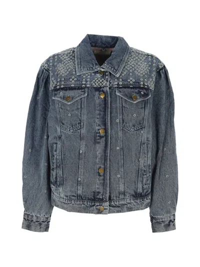 Maison Hotel Ryder Embroidered Denim Jacket In Multi