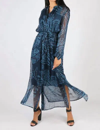Maison Hotel Seaweed Laure Maxi Dress In Indigo