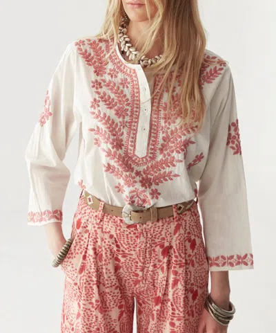 Maison Hotel Shyla Blouse In Azzuro In Multi