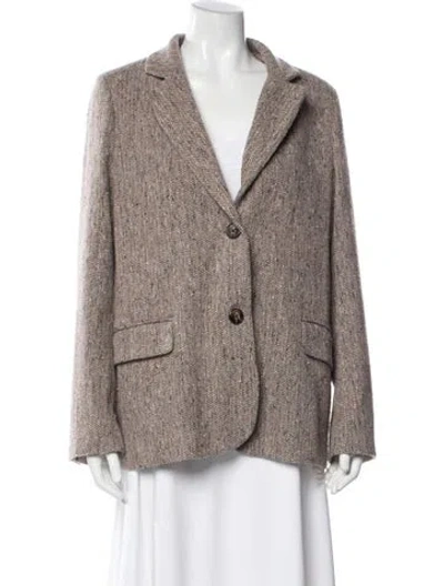 Pre-owned Maison Hotel Tweed Pattern Blazer W/ Tags In Multi
