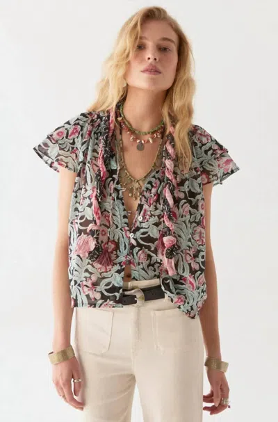 Maison Hotel Vega Blouse In Rosa Rosae In Multi