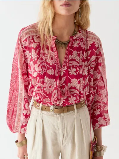 Maison Hotel Women's Ines Blouse In Tabasco In Pink