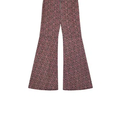 Maison Hotel Women's Isadora Cotton Flare Trousers In Lilac Wine In Brown