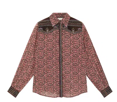 Maison Hotel Women's Keith Shirt In Pink Shadows
