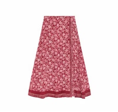 Maison Hotel Women's Lana Red Lion Skirt In Ruby In Pink