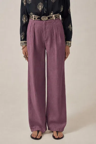 Maison Hotel Women's Marina Pants In Bordeaux In Purple