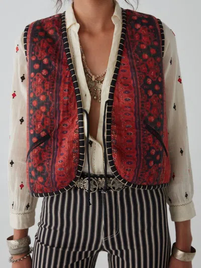 Maison Hotel Women's Paco Vest In Le Rouge In Red