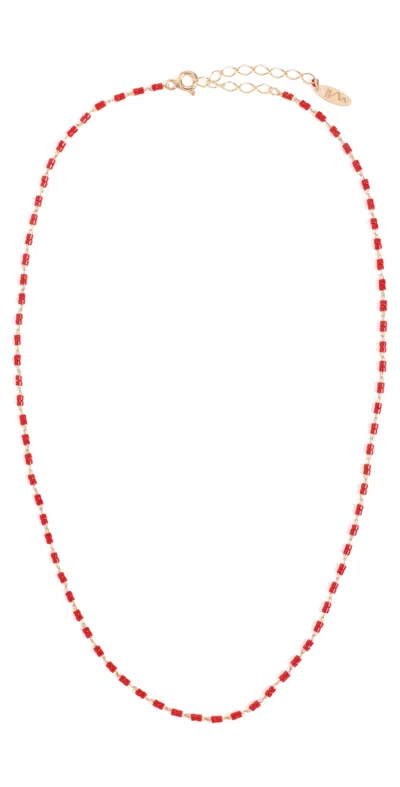Maison Irem Beat It Necklace Red