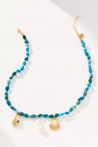 Maison Irem Delphine Necklace In Blue