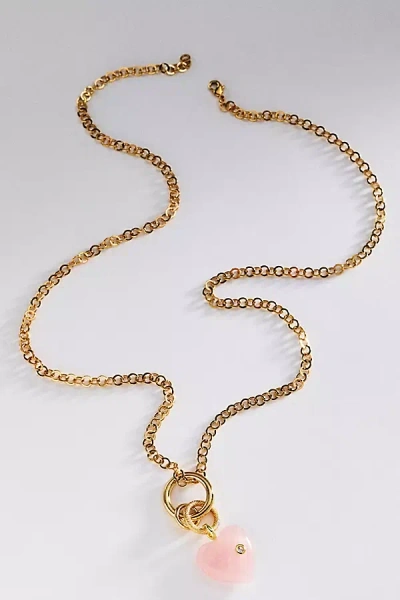 Maison Irem Line Heart Necklace In Gold