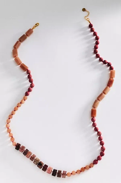 Maison Irem Moonstone Necklace In Brown