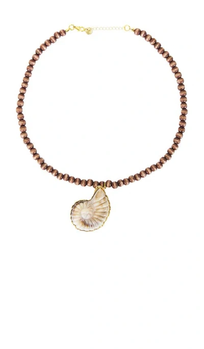 Maison Irem Orb Necklace In Metallic