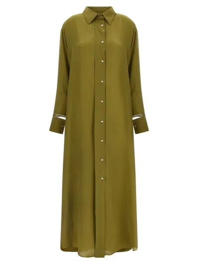 Maison Jejia Shirt Dress In Olive