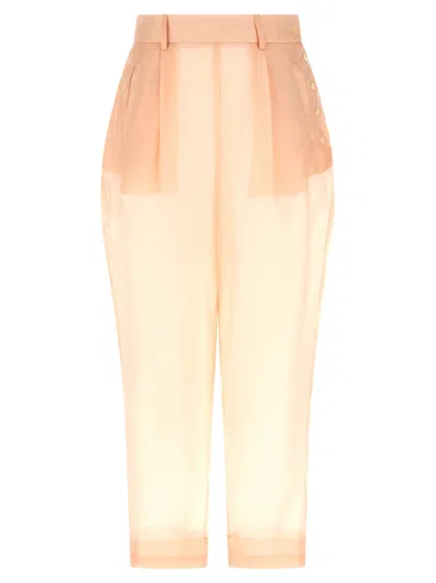 Maison Jejia Trousers In Beige