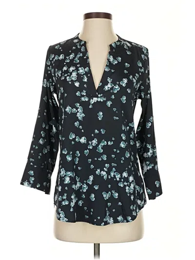 Pre-owned Maison Jules 3/4 Sleeve Blouse In Blue