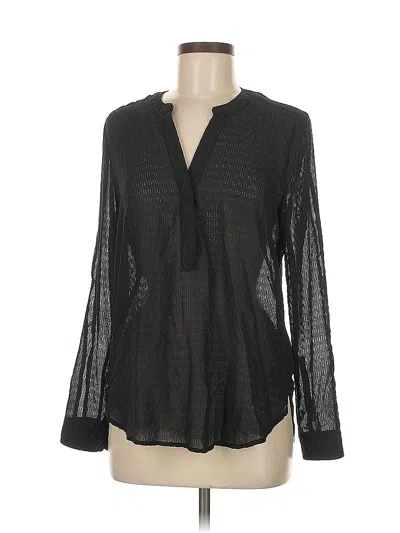 Pre-owned Maison Jules Long Sleeve Blouse In Black