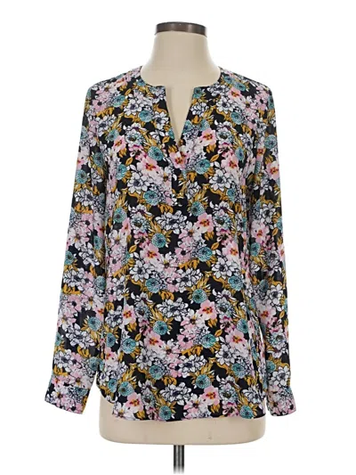 Pre-owned Maison Jules Long Sleeve Blouse In Blue
