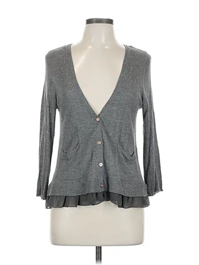 Pre-owned Maison Jules Long Sleeve Blouse In Gray