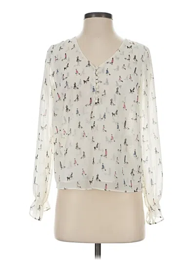 Pre-owned Maison Jules Long Sleeve Blouse In Ivory