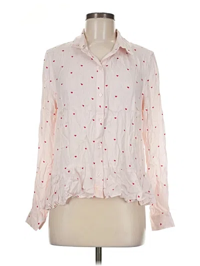 Pre-owned Maison Jules Long Sleeve Blouse In Pink