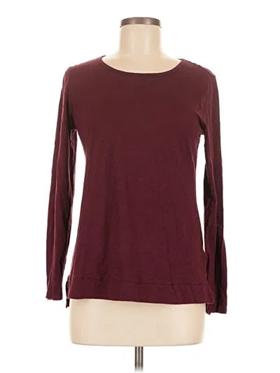 Pre-owned Maison Jules Long Sleeve Top Burgundy Boatneck Tops