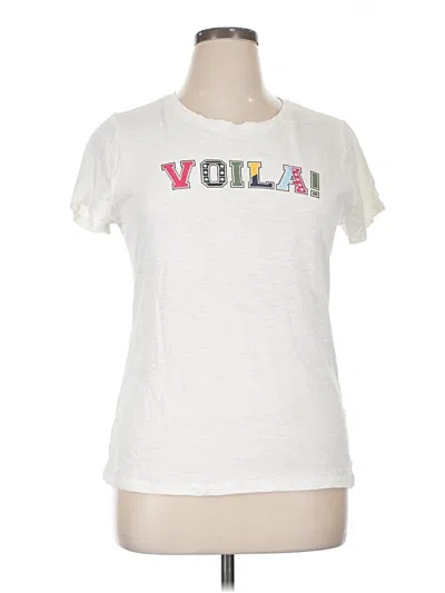 Pre-owned Maison Jules Short Sleeve T-shirt In Ivory