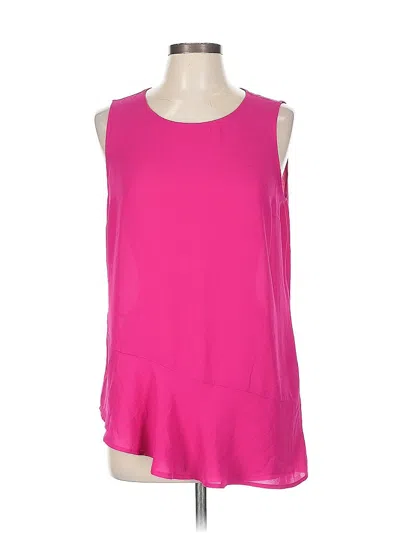 Pre-owned Maison Jules Sleeveless Top Pink Scoop Neck Tops