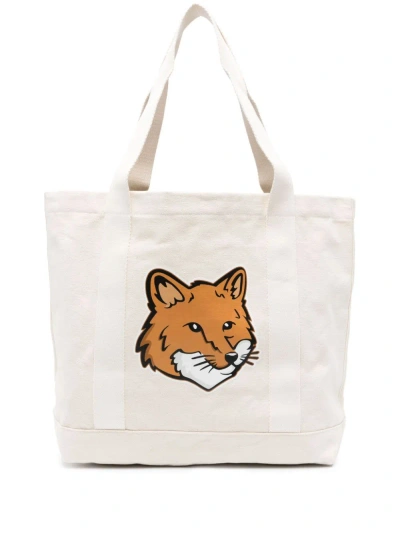 Maison Kitsunã© Fox Head Tote Bag