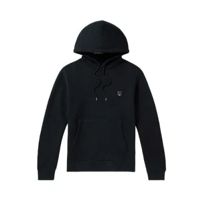 Maison Kitsuné Men's Bold Fox Head Patch Comfort Hoodie In Black