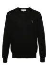 Maison Kitsuné Bold Fox Head Patch Regular Jumper In Black