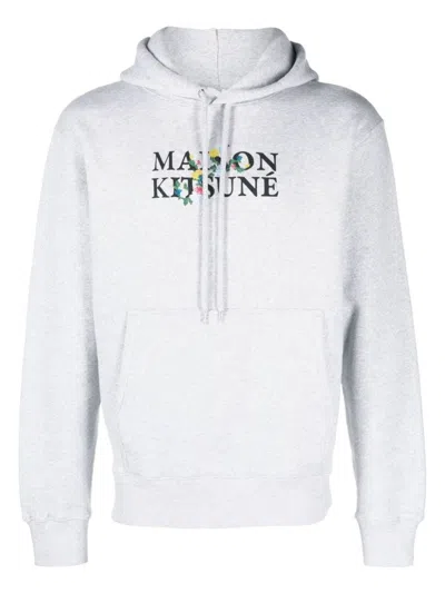 Maison Kitsuné Men's Maison Kitsune Flowers Comfort Hoodie In Lgrymelang