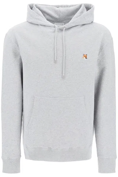 MAISON KITSUNÉ MEN'S SWEATSHIRT WITH FOX PATCH