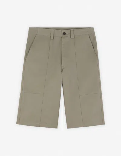 Maison Kitsuné Men's Workwear Shorts In Pebble