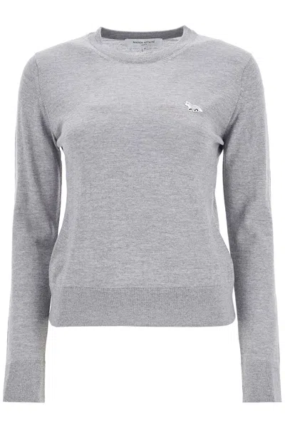 Maison Kitsunã© Women's Baby Fox Regular Fit Pullover Sweater In Grey