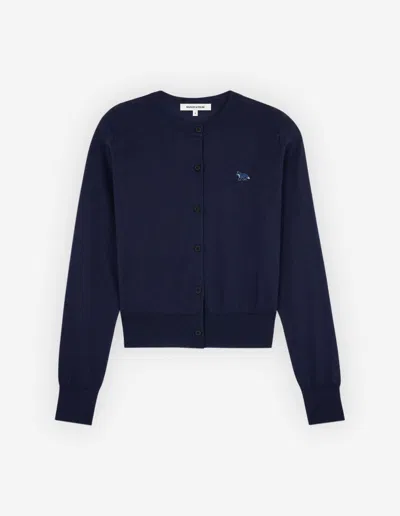 Maison Kitsunã© Women's Baby Fox Wool Cardigan In Blue