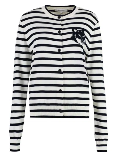 Maison Kitsunã© Women's Cotton Cardigan In White