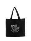 Maison Kitsunã© Women's Palais Royal Logo Shopping Bag In Black