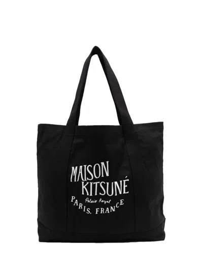 Maison Kitsunã© Women's Palais Royal Logo Shopping Bag In Burgundy