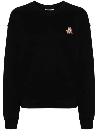 Maison Kitsunã© Women's Speedy Fox Cotton Sweatshirt In Black