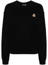 Maison Kitsuné Sweatshirt Crew-neck Speedy Fox Clothing In Black