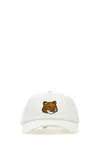 Maison Kitsuné Maison Kitsune White Cotton Baseball Cap In White