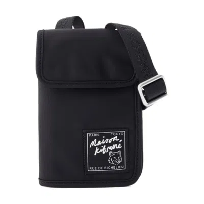 Maison Kitsuné "the Traveller" Neck Pouch In Blue