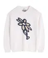 Maison Kitsuné Abstract Daisy Intarsia Sweater In White