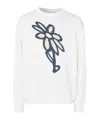 Maison Kitsuné Abstract Daisy Intarsia Sweater In White
