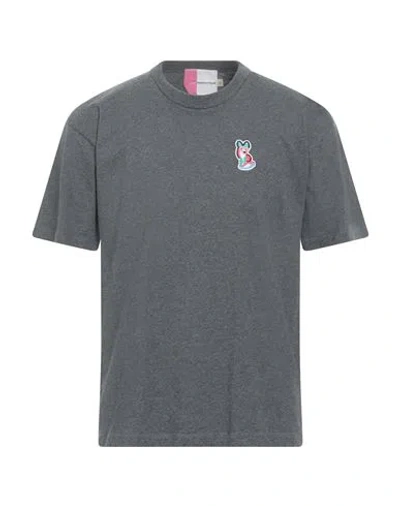 Maison Kitsuné Acide Man T-shirt Charcoal Size S Cotton In Gray