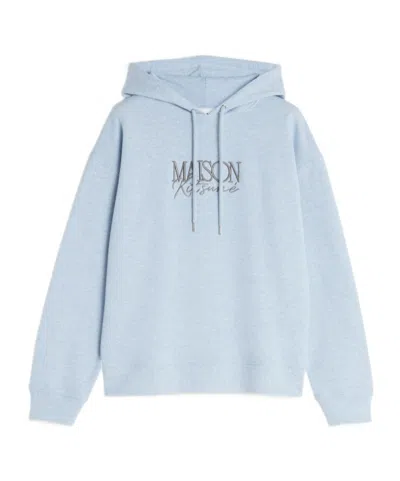 Maison Kitsuné Album Logo Comfort Hoodie In Blue